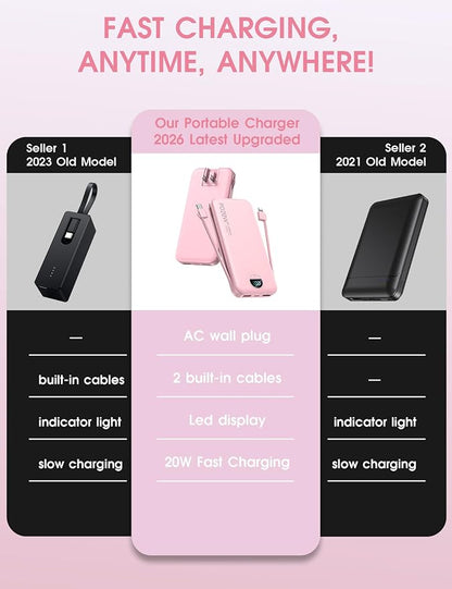 Portable Charger, 10000mAh PD20W Fast Charging Power Bank - Image 2