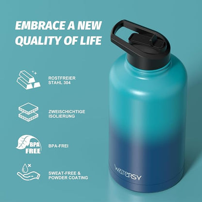 64oz Insulated Water Bottle, BPA Free&Leak Proof, Half Gallon Stainless Steel - Image 8