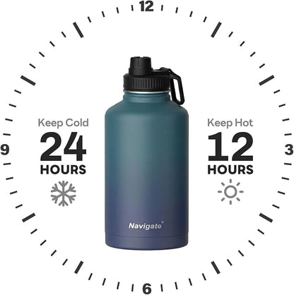 Navigate 64 oz Insulated Stainless Steel Sports Water Bottle - Image 2