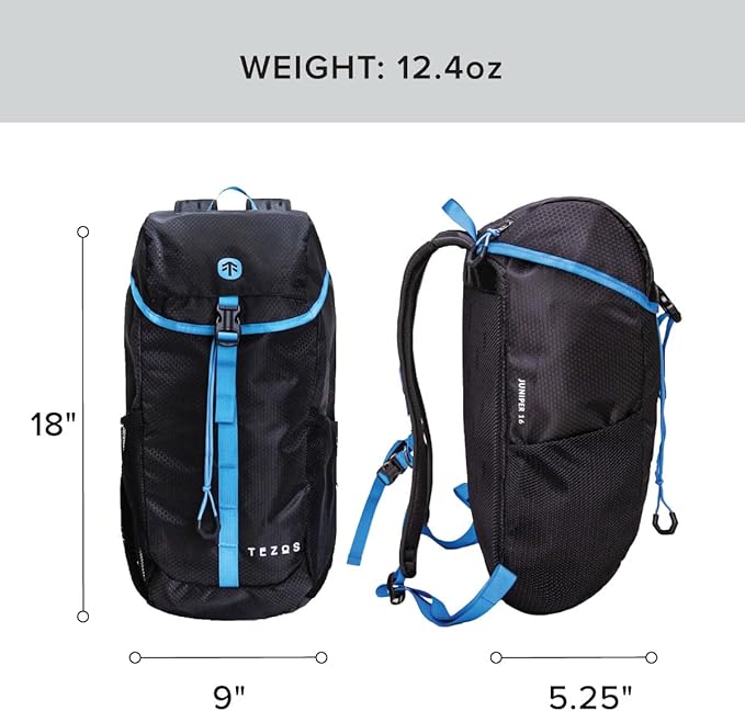 Tezos Juniper Daypack, Lightweight Hiking Backpack and Hydration Pack - Image 2
