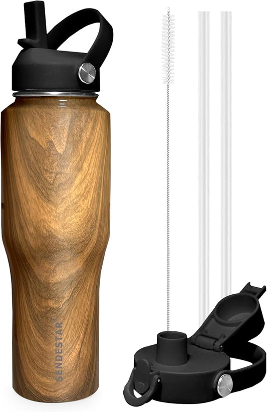 SENDESTAR 40oz Stainless Steel Water Bottle, Double Wall Vacuum Insulated Bottle by Sendestar