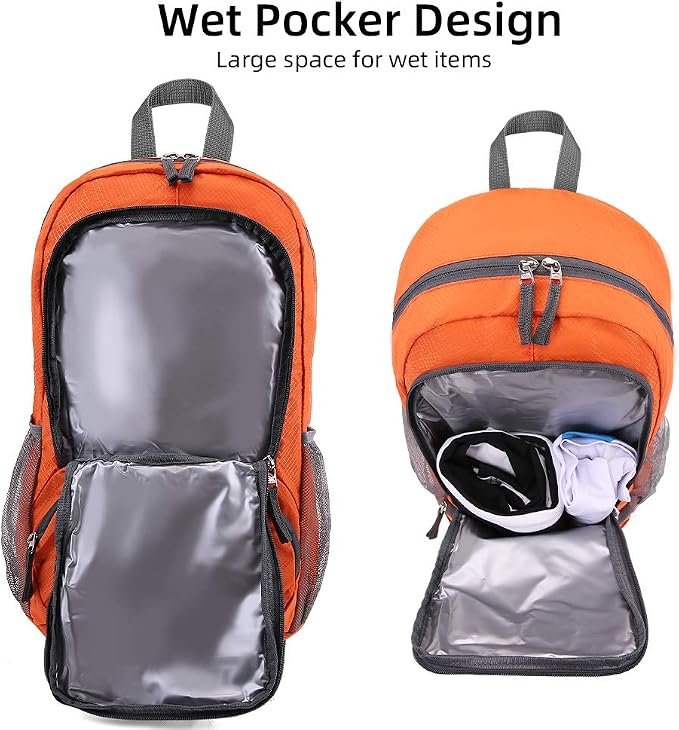FENGDONG 35L Lightweight Foldable Waterproof Packable Travel Small Hiking - Image 6