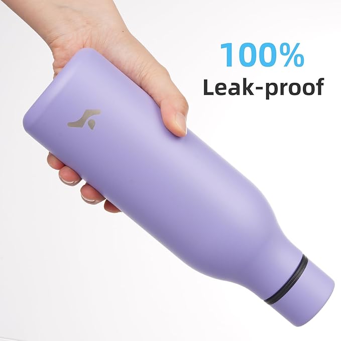 Insulated Water Bottle with Strap, 18 oz Double Wall Stainless Steel Vacuum - Image 5