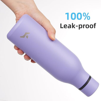 Insulated Water Bottle with Strap, 18 oz Double Wall Stainless Steel Vacuum - Image 5