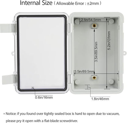 ABS Plastic Dustproof Waterproof IP65 Junction Box Hinged Shell Universal - Image 4