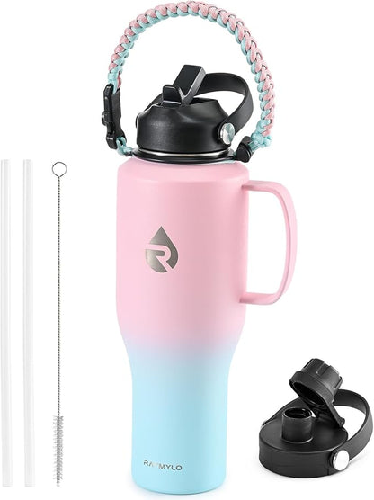 RAYMYLO Insulated Water Bottle 40oz, Stainless Steel Water Bottle by RAYMYLO