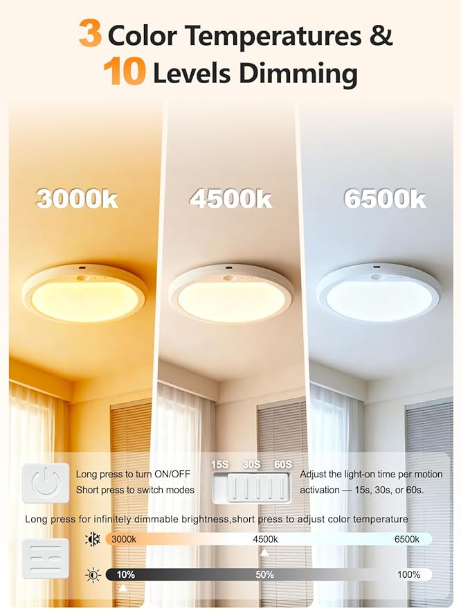 Rechargeable Motion Sensor Ceiling Light - Image 5