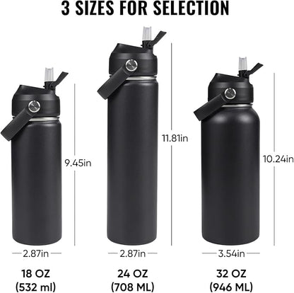 Fijinhom 24oz Insulated Stainless Steel Water Bottle, Wide Mouth Double Wall - Image 4