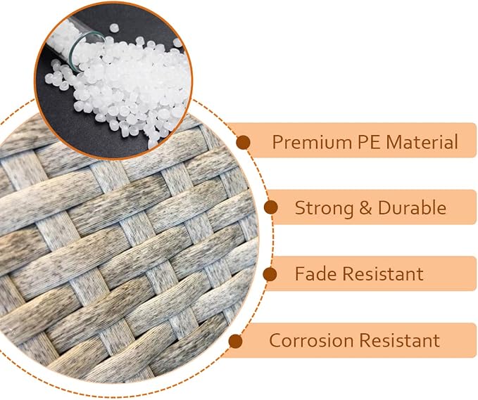 Lahpivieh 120 Ft Wicker Repair Kit, Plastic Wicker Material, Faux Rattan - Image 4