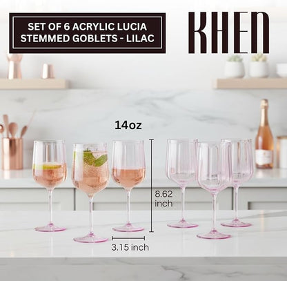 Khen Acrylic Lucia Stemmed Goblets - Image 2
