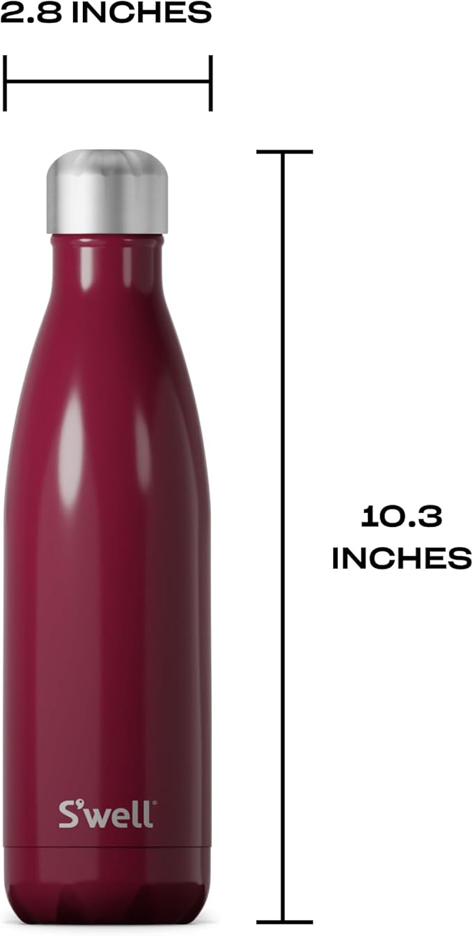 S'well Stainless Steel Water Bottle, Wild Cherry, Triple Layered Vacuum - Image 4