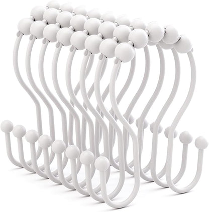 Bathway White Shower Curtain Hooks and Rings by Bathway