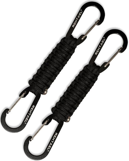 Paracord Braided Carabiner Keychain Lanyard Strap, Hanger Stroller Hook w/2 by REHTAEL