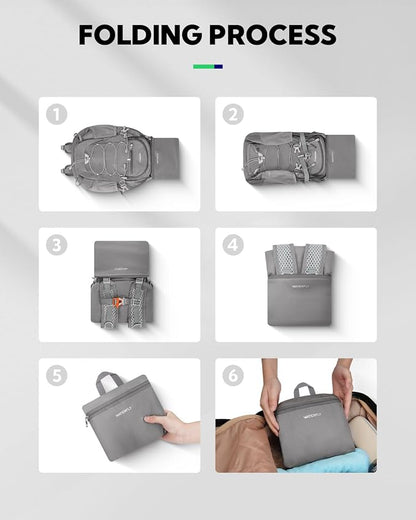WATERFLY Small Lightweight Packable Backpack: 15L Mini Ultra Light Foldable - Image 7
