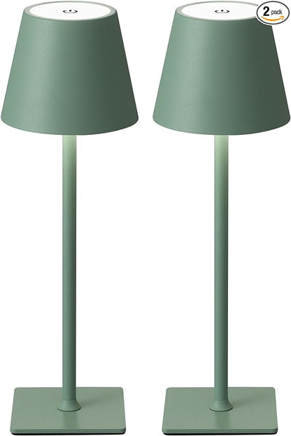 KDG 2 Pack Cordless Table Lamp, Portable LED Desk Lamp, 4000mAh Battery Operated by KDG