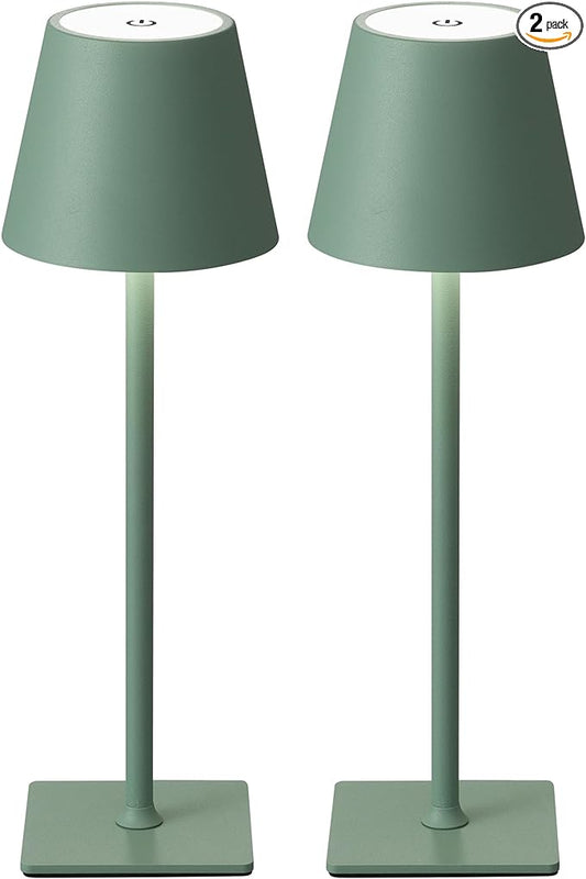 KDG 2 Pack Cordless Table Lamp, Portable LED Desk Lamp, 4000mAh Battery Operated by KDG
