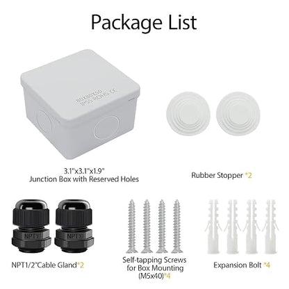 LeMotech Junction Box, Electrical Box IP65 Water Resistant Dustproof ABS - Image 7