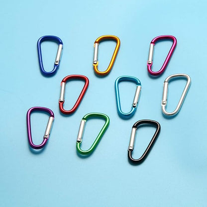 Carabiner Clips, Upins Aluminum Locking Spring Hook Keychain D Shape Heavy Duty - Image 4