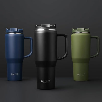 EALGRO 40 oz Tumbler with Handle, Insulated Tumblers with Lid and Straw - Image 5