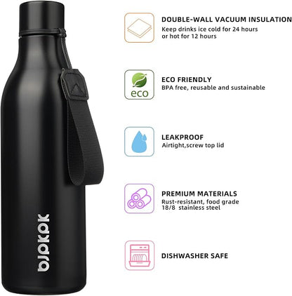 BJPKPK Insulated Water Bottles, 25 oz Stainless Steel Metal Water Bottle - Image 2