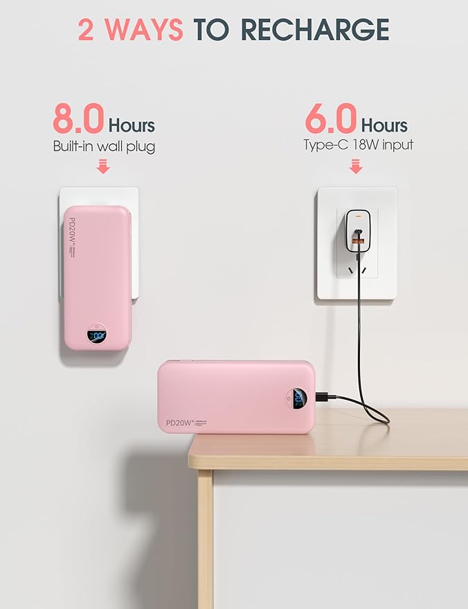 Portable Charger, 20000mAh PD20W Fast Charging Power Bank - Image 6