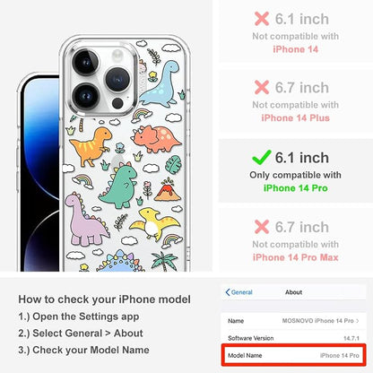 MOSNOVO for iPhone 14 Pro Case | Military Grade 6.6ft Drop Tested | Clear - Image 2