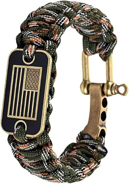 Patriotic Paracord Survival Bracelet by Unknown