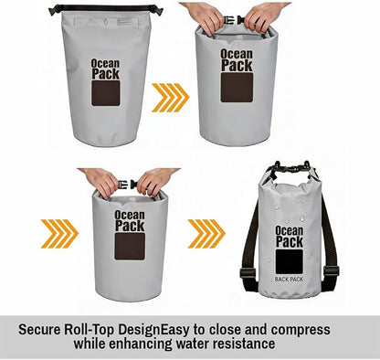 Waterproof Dry Bag Backpack Set of 3 – PVC Roll Top Waterproof Bags - Image 5