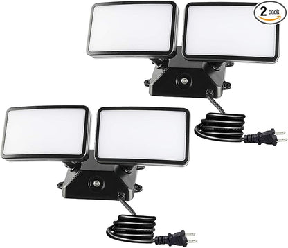 FAGUANGAO Dusk to Dawn LED Security Light, 18W Plug in Flood Light Outdoor by FAGUANGAO