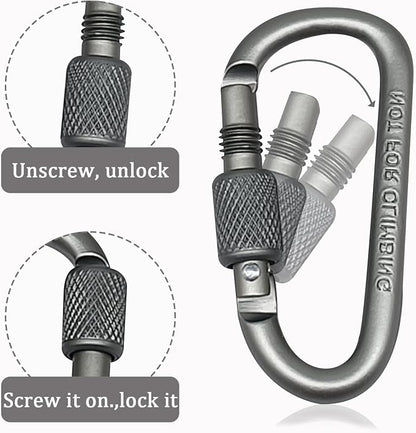 YUCHIYA 8 Pack D-Shape Carabiner Clasp - Image 3