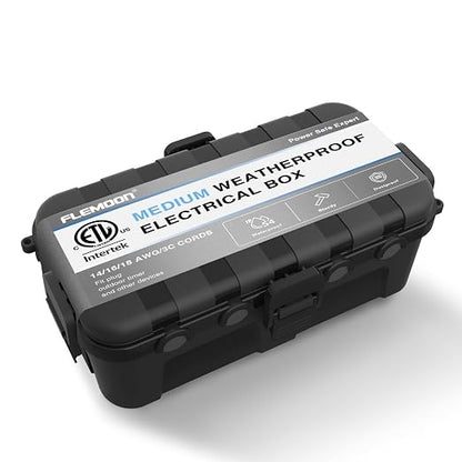 Flemoon Medium Outdoor Electrical Box, ETL Certified IP54 Waterproof Extension by FLEMOON