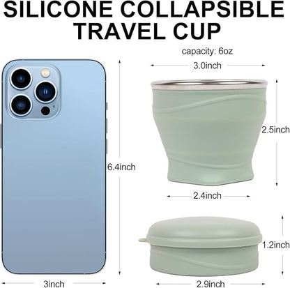 Collapsible Travel Cup with Lid - Image 3