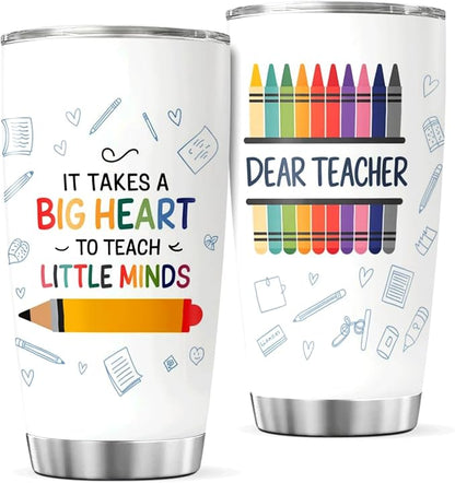 CUBICER Colorful Crayon Teacher Quote Design 20 Oz Tumbler by CUBICER