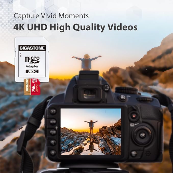 【5-Years Data Recovery】 GIGASTONE 256GB Memory Card 2 Pack 4K Pro Camera - Image 4