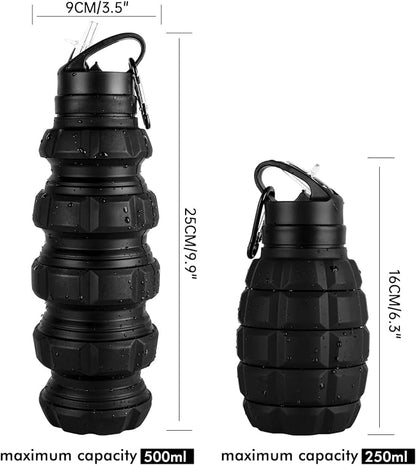 QiCheng&LYS Collapsible Water Bottle Sports Bottle 19.5OZ/580ml Travel Water - Image 2