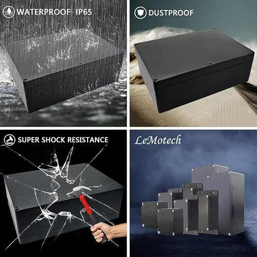 LeMotech ABS Plastic Electrical Project Case Power Junction Box, Project Box - Image 7
