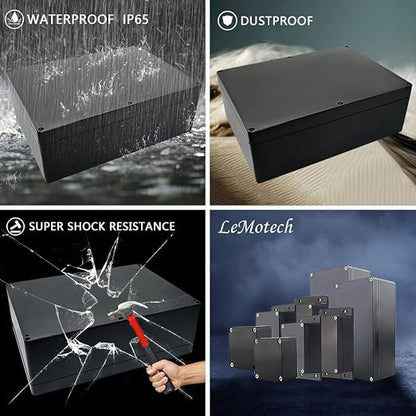 LeMotech ABS Plastic Electrical Project Case Power Junction Box, Project Box - Image 7