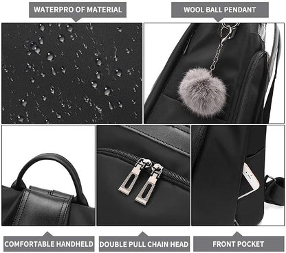 PINCNEL Women Backpack Purse Waterproof Nylon Anti-theft Rucksack Lightweight - Image 7