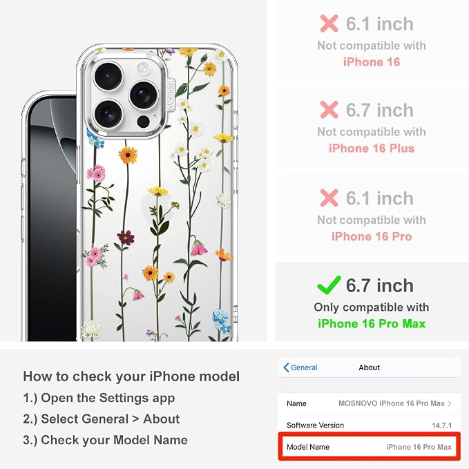 MOSNOVO Case for iPhone 16 Pro Max - Image 2