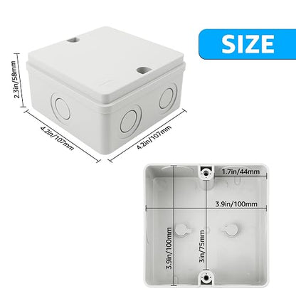 NineLeaf Junction Box, Waterproof Electrical Box IP66 Water Resistant Dustproof - Image 7