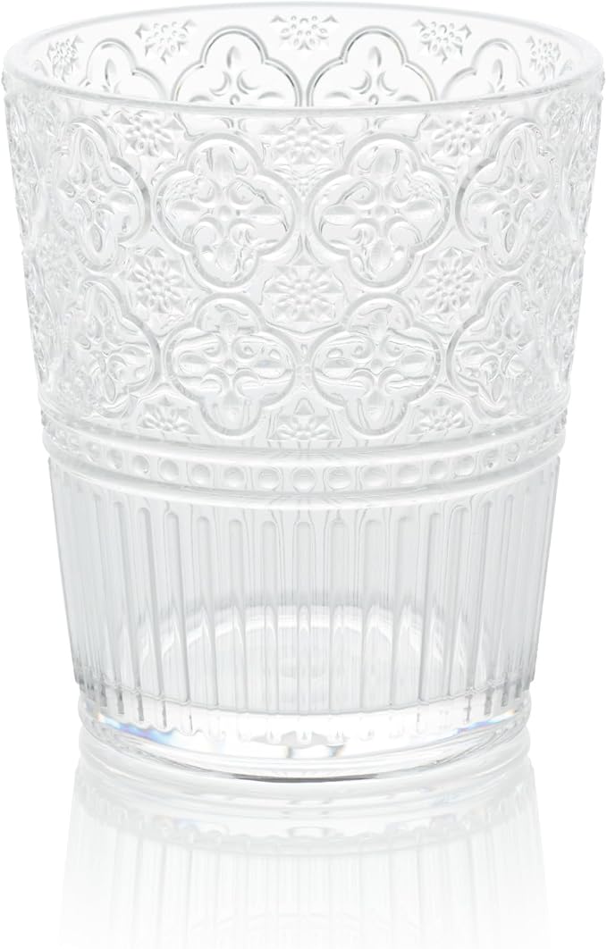 Victoria Clear Set of 6 Premium Acrylic DOF Glass 16 oz – Unbreakable Drinkware - Image 2
