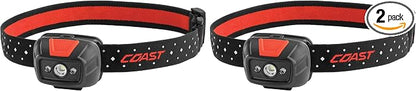 Coast® FL19 365 Lumen Dual Color LED Headlamp, Batteries & Hard Hat Clips by Coast