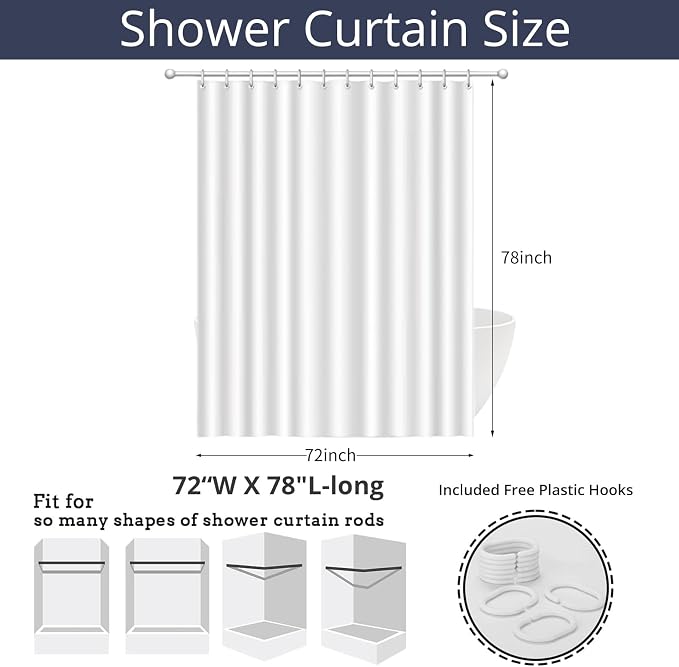 Rainbow Shower Curtain, Children Colorful Rainbow Kid Girls Cute Bathroom - Image 7