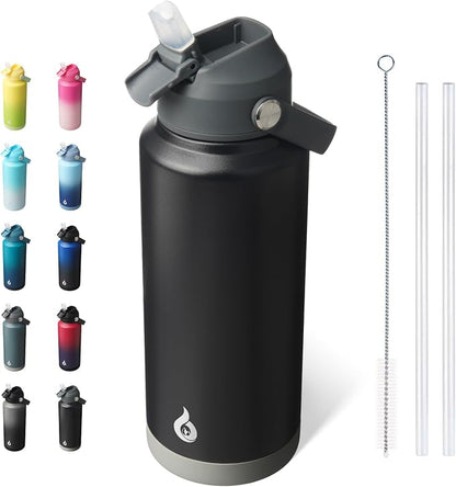BJPKPK Water Bottle with Straw Lid, 32oz Vacuum Insulated Water Bottles by BJPKPK