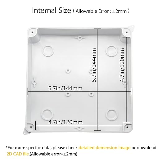 LeMotech Junction Box, Electrical Box IP65 Water Resistant Dustproof ABS - Image 3