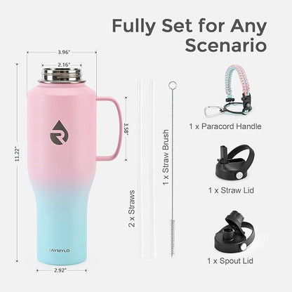 RAYMYLO Insulated Water Bottle 40oz, Stainless Steel Water Bottle - Image 7
