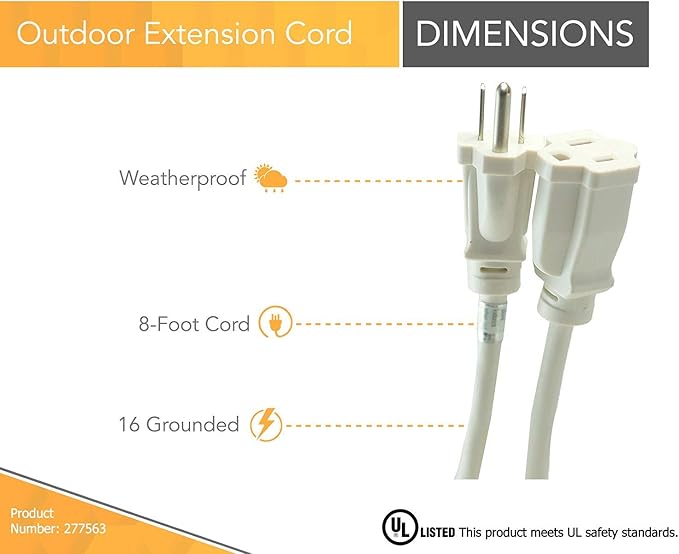 Woods 277563 Outdoor Extension Power Block; Weatherproof - Image 2