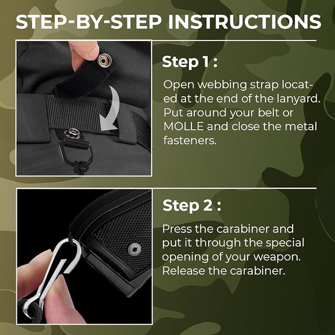 TECEUM Tactical Pistol Lanyard – 3+ Colors – Equipment Accessories - Image 7