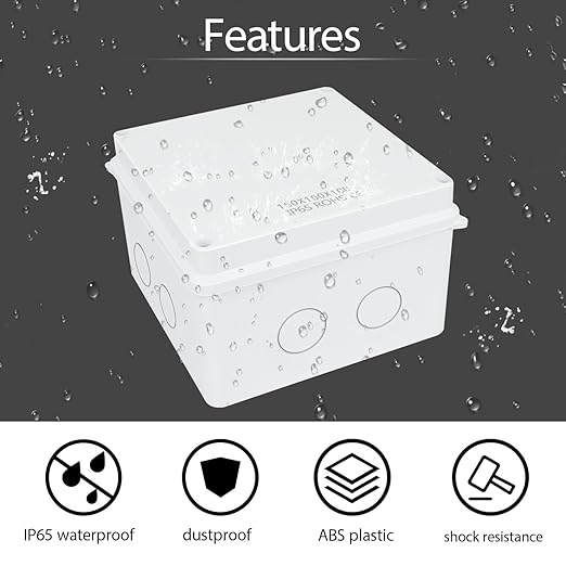 LeMotech Junction Box, Electrical Box IP65 Water Resistant Dustproof ABS - Image 5