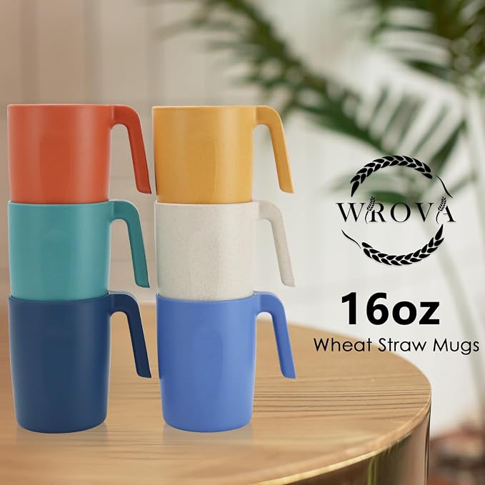 Wrova 16oz Wheat Straw Cups - Image 6